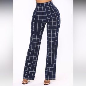 Line By Line Pants - Navy/White | Size: Small